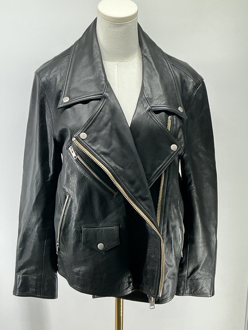 100% Leather Oversized Biker Jacket